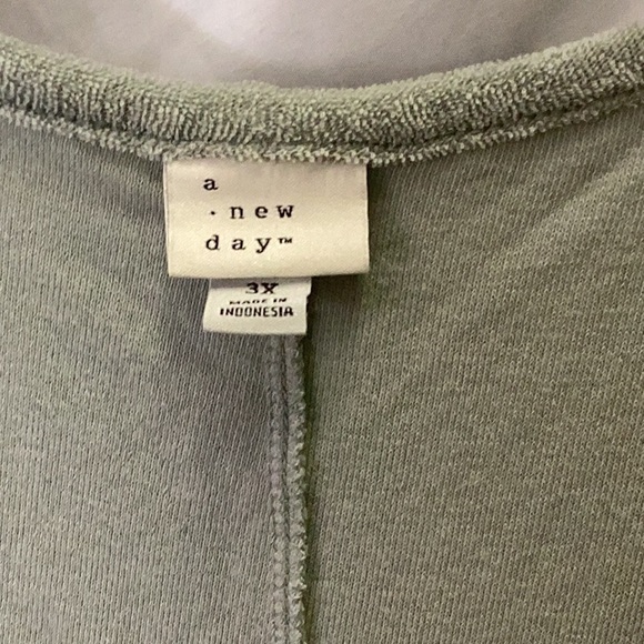 A New Day - Women's Terry Tank Dress - sage green - size 3X - new - Picture 7 of 9